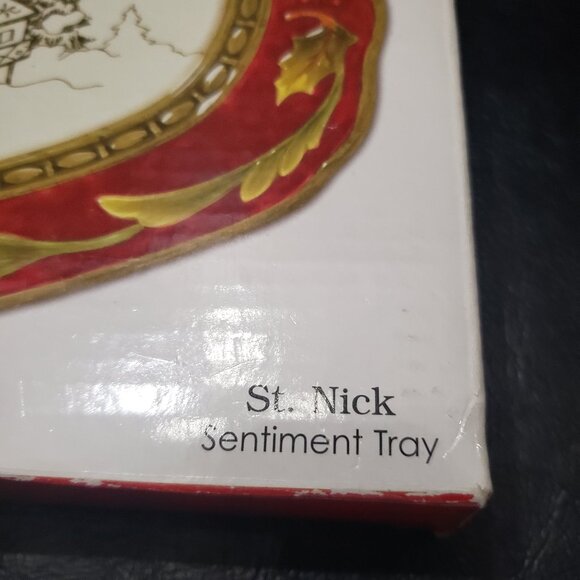 Fitz and Floyd St. Nick Sentiment Tray - Picture 3 of 10